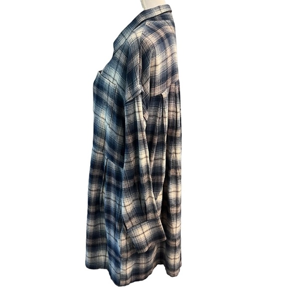 Fate Long Sleeve Plaid Flannel Dress Women’s Size Small - Picture 3 of 13